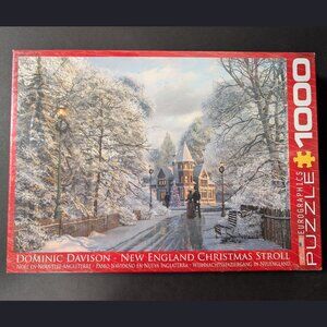 New, sealed Eurographics 1000-piece "New England Christmas Stroll" Jigsaw Puzzle